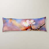 Twee geweldige Sakura Flowers. Roze, blauwe achter Lichaamskussen (Achterkant)