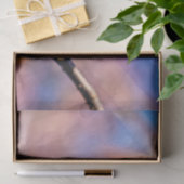 Twee geweldige Sakura Flowers. Roze, blauwe achter Tissuepapier (Geschenk)
