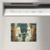 Twee gezellige geesten die thee Drink Magneet (Insitu (Vaatwasser))