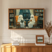 Twee Gezellige Geesten Lezen In Een Bibliotheek Poster