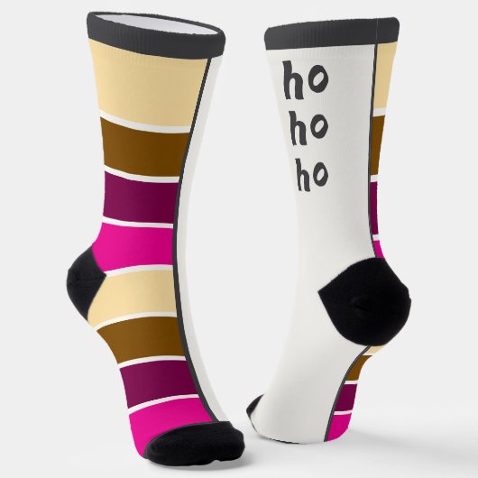 Twee gezicht Sokken, tekst en strepen Sokken (Gebogen)