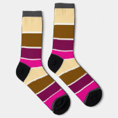 Twee gezicht Sokken, tekst en strepen Sokken (Rechts)