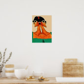 Twee gezichten Abstract voor vrouw Poster (Keuken)