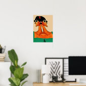 Twee gezichten Abstract voor vrouw Poster (Thuiskantoor)