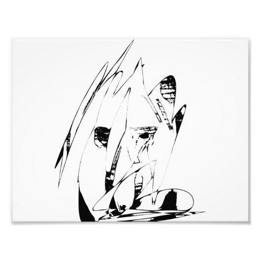 Twee gezichten digitale kunst afdrukken foto afdruk (Voorkant)