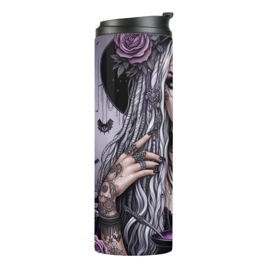 Twee gezichten heks thermosbeker (Gedraaid links)