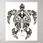 twee gezichten ( honu ) schildpad poster (Voorkant)