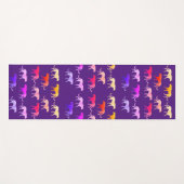 Twee gezichten kleurrijke aangepaste puma-tijgers  yogamat (Voorkant (horizontaal))