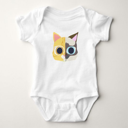twee gezichten van een kat t-shirt (Voorkant)
