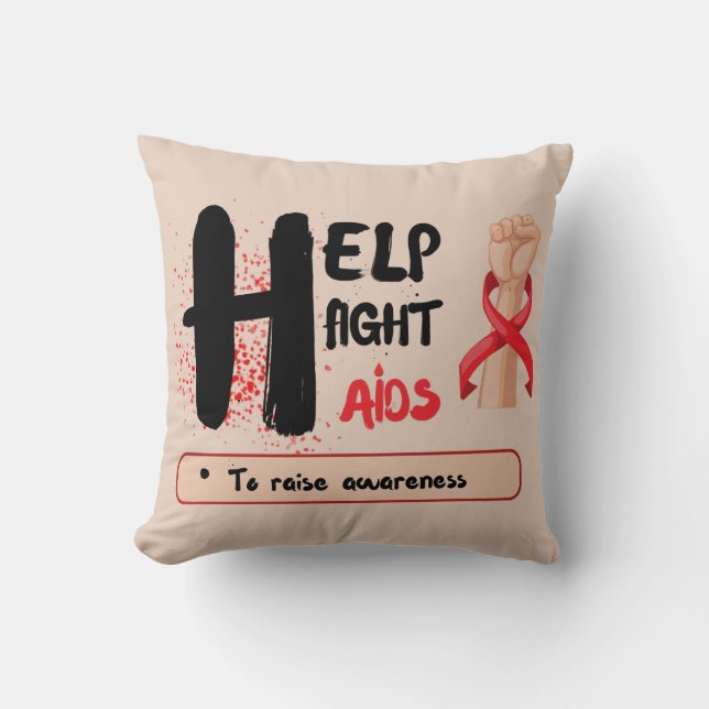 Twee gezichten van hoop: Help Fight AIDS Day bewus Kussen (Voorkant)