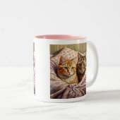 Twee Ginger Cats  Tweekleurige Koffiemok (Voorkant rechts)