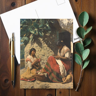 Twee Gipsy vrouwen buiten hun huisje, P.S. Krøyer Briefkaart