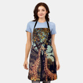 Twee Giraffe Apron Schort (Gedragen)