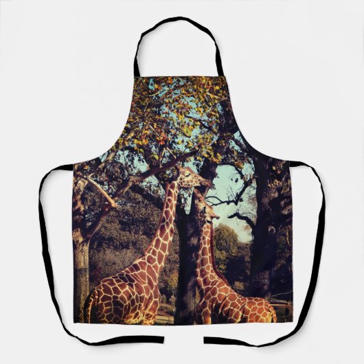 Twee Giraffe Apron Schort (Voorkant)