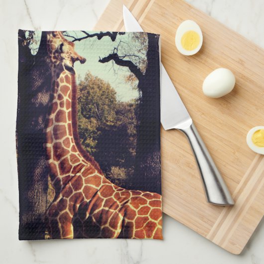 Twee Giraffe keukenhanddoeken (Quarter Fold)