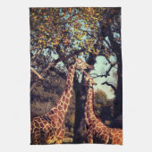 Twee Giraffe keukenhanddoeken (Verticaal)
