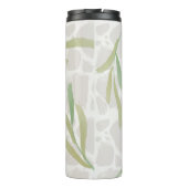 Twee Giraffe Waterverf Licht Greige Thermosbeker (Achterkant)