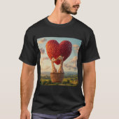 Twee giraffen in een heteluchtballonmand T-shirt (Voorkant)