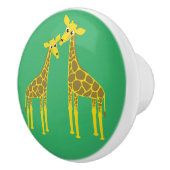 Twee giraffen keramische knop (Rechts)