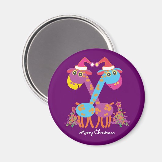 Twee giraffen magneet (Voorkant / Achterkant)