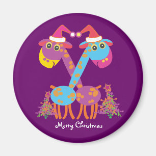 Twee giraffen magneet