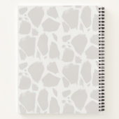Twee Giraffes Beige Patroon Notitieboek (Achterkant)