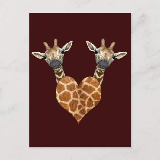 Twee Giraffes Briefkaart (Voorkant)