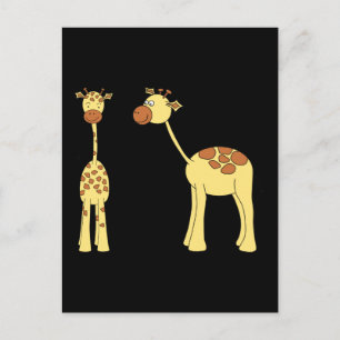 Twee Giraffes. Cartoon Briefkaart