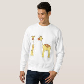 Twee Giraffes. Cartoon Trui (Voorkant volledig)