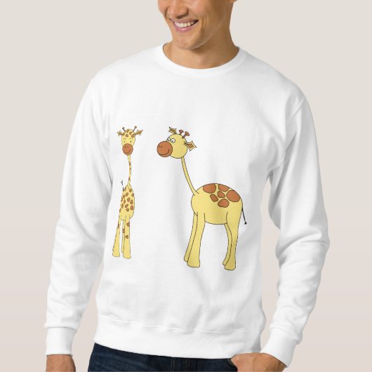 Twee Giraffes. Cartoon Trui (Voorkant)