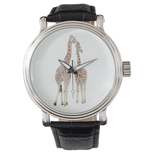 Twee Giraffes Horloge (Voorkant)