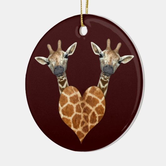 Twee Giraffes Keramisch Ornament (Links)