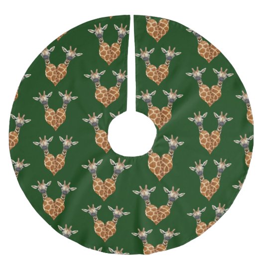 Twee Giraffes Kerstboom Rok (Voorkant)