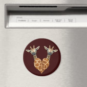 Twee Giraffes Magneet (Insitu (Vaatwasser))