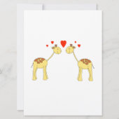 Twee Giraffes met hart. Cartoon. Kaart (Achterkant)