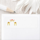 Twee Giraffes met hart onder ogen. Cartoon. Etiket (Insitu)