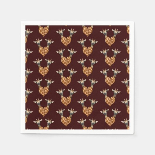 Twee Giraffes Servet (Voorkant)