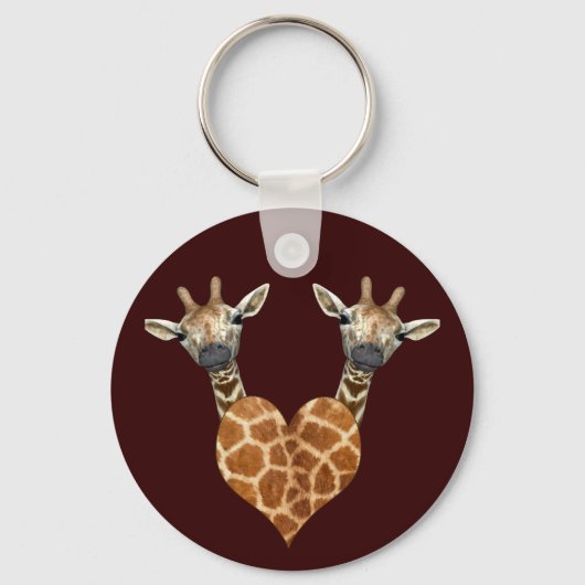 Twee Giraffes Sleutelhanger (Voorkant)