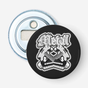 Twee gitaren button flesopener