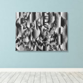 Twee gitaren getekend in potlood canvas afdruk (Insitu (Houten vloer))