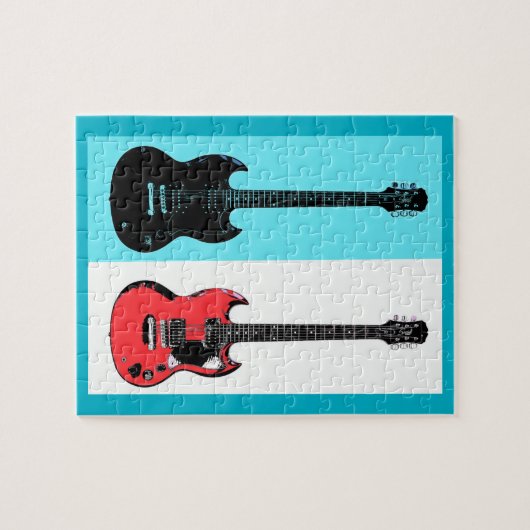 Twee gitaren legpuzzel (Horizontaal)