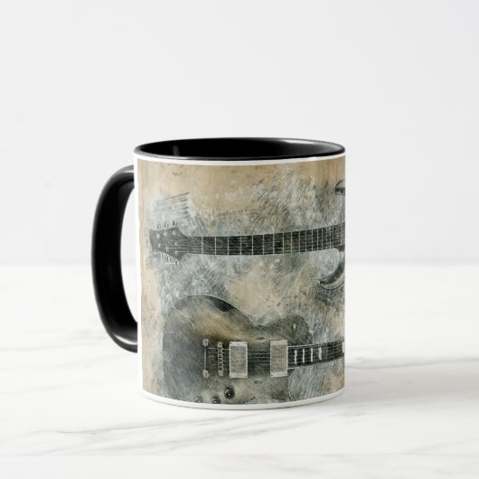 Twee gitaren mok (Voorkant links)