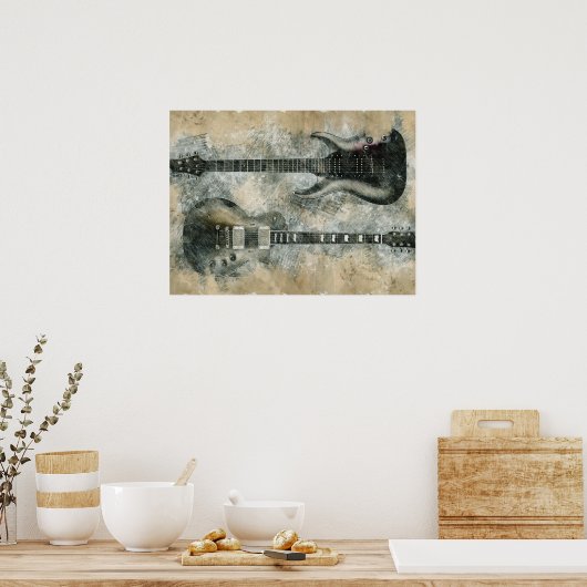Twee gitaren poster (Keuken)