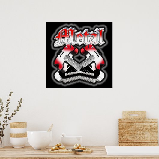 Twee gitaren poster (Keuken)