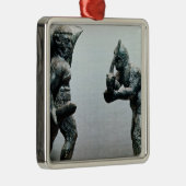 Twee gladiatoren in de gevechtsstrijd metalen ornament (Rechts)