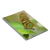 Twee glazen gevleugelde vlinders notitieboek (Rechterzijde)