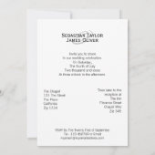 Twee glazen in Suits Wedding Kaart (Achterkant)