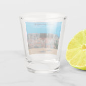 Twee glazen rode wijn met uitzicht van Dubrovnik (Achterkant)