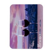 Twee glazen rode wijn op Florence skyline Magneet (Verticaal)