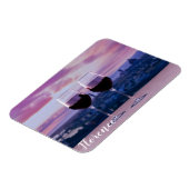 Twee glazen rode wijn op Florence skyline Magneet (Linkerzijde)